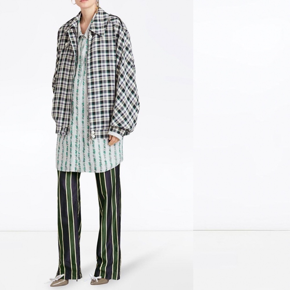 Burberry Scribble Stripe Print Shirt Silk Blend 10